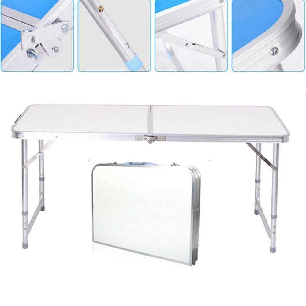 Portable Aluminum Folding Camping Table 4FT for Outdoor Picnic & Travel