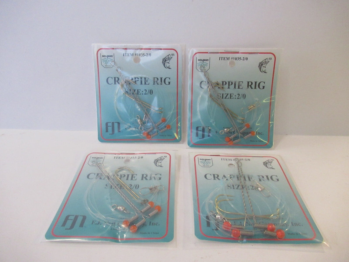 Crappie Panfish Fishing Rig Set - High Low Dropper Rigs for Freshwater Fish