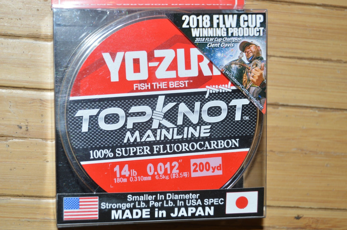 Yo-Zuri Super Fluorocarbon Topknot Mainline 14lb Clear 200yds Fishing Line