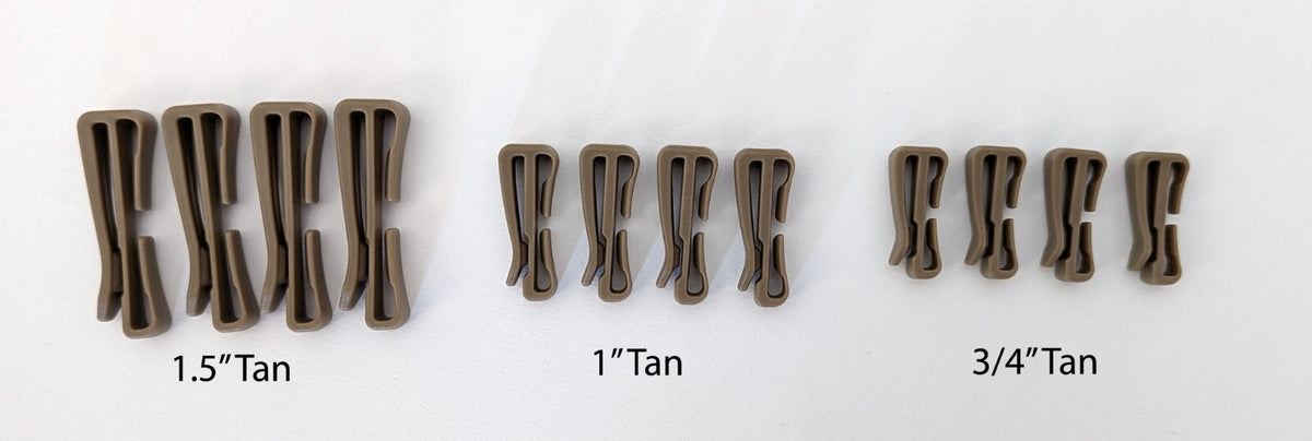 Heavy Duty Reusable Webbing Strap Keepers for Backpack & Outdoor Gear