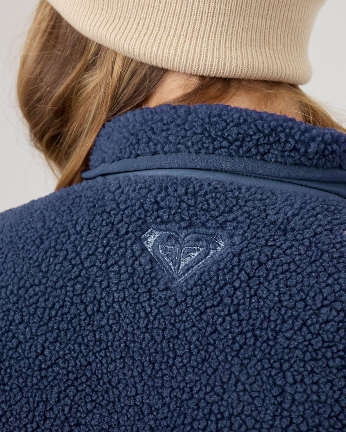 Women's Sherpa Bonded Fleece Jacket with Oversized Fit - Cozy & Warm