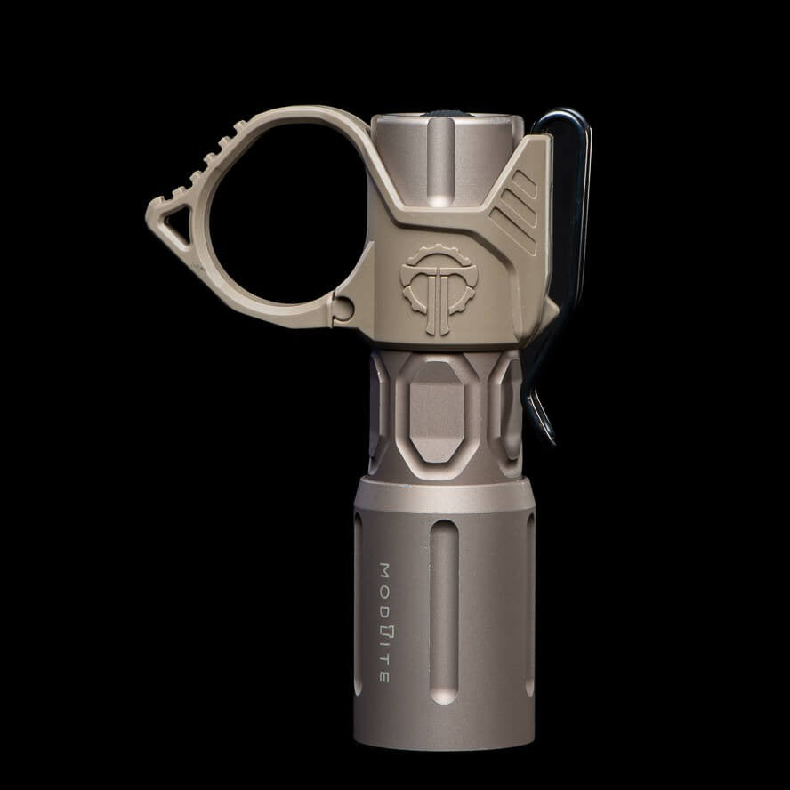 Deep Carry Flashlight Ring with Pocket Clip for Handheld Lights