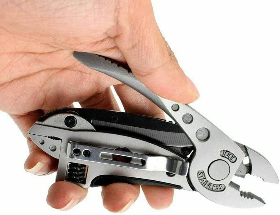 Multi Tool Set with Adjustable Wrench Pliers Screwdriver Knife Survival Gear