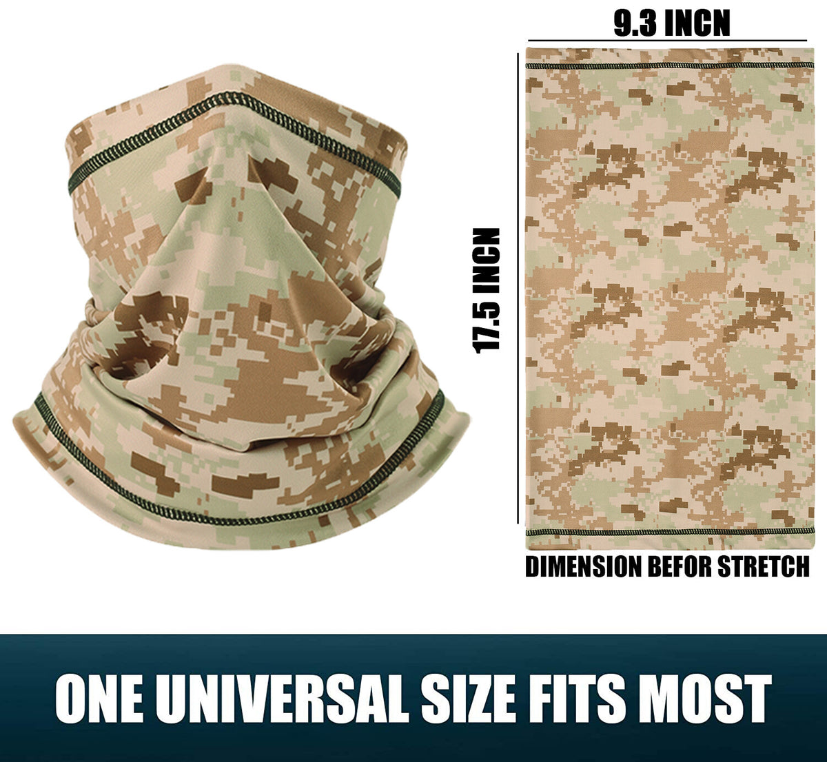 UV Face Mask Neck Gaiter Balaclava for Outdoor Sun & Dust Protection