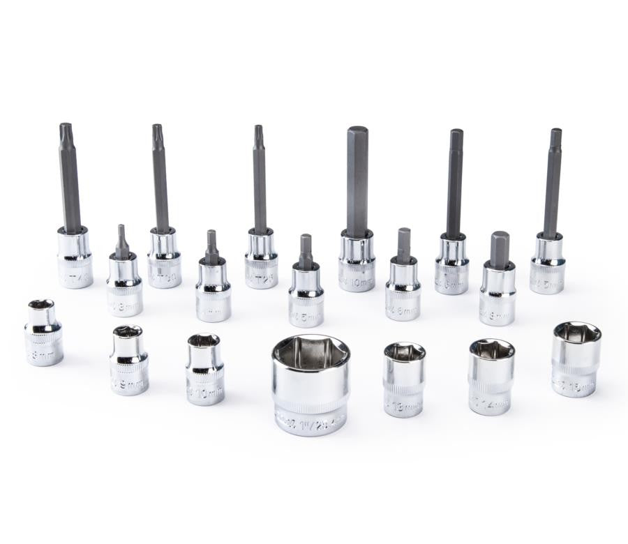 Bicycle Socket and Bit Set 3/8 Inch Drive 18-Piece for Bike Repairs