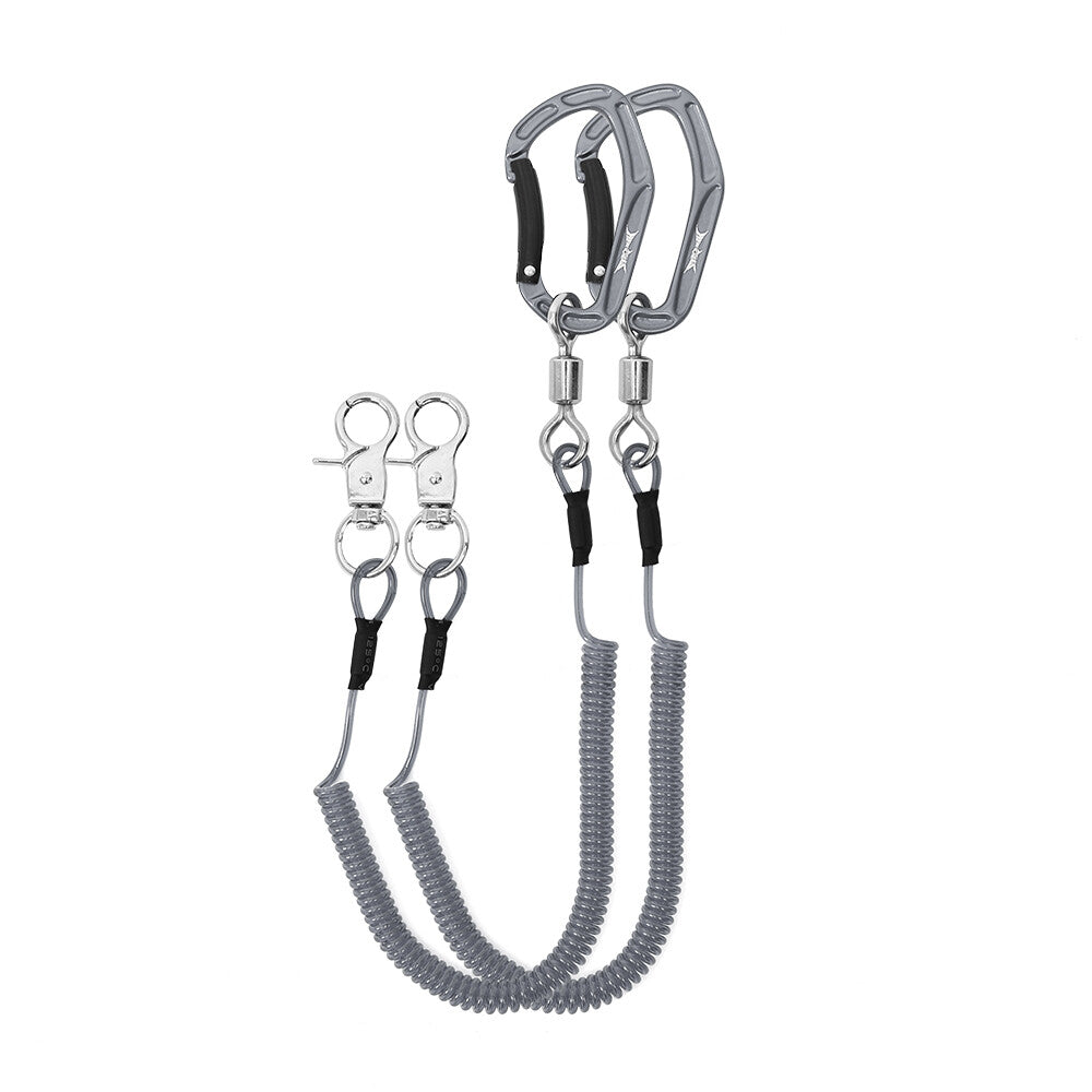 Retractable Fishing Lanyard Coiled Tether for Fishing Gear Safety - 5.9 Inch
