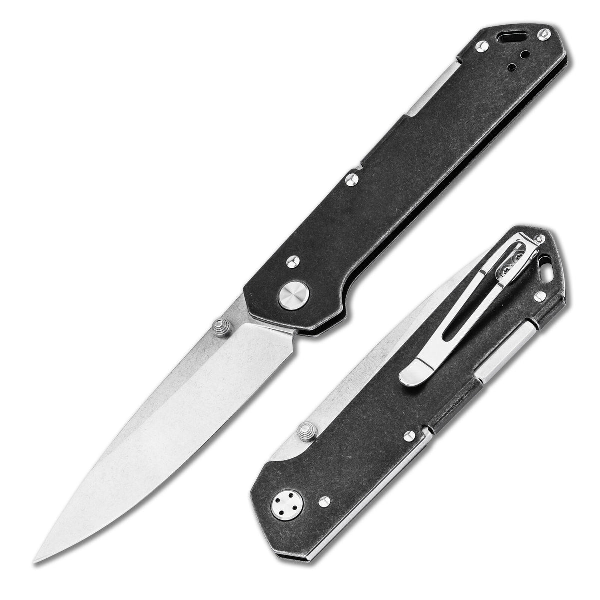 Boker Kihon Bifold Folding Pocket Knife - MagnaCut Steel, 3" Blade, Black Handle