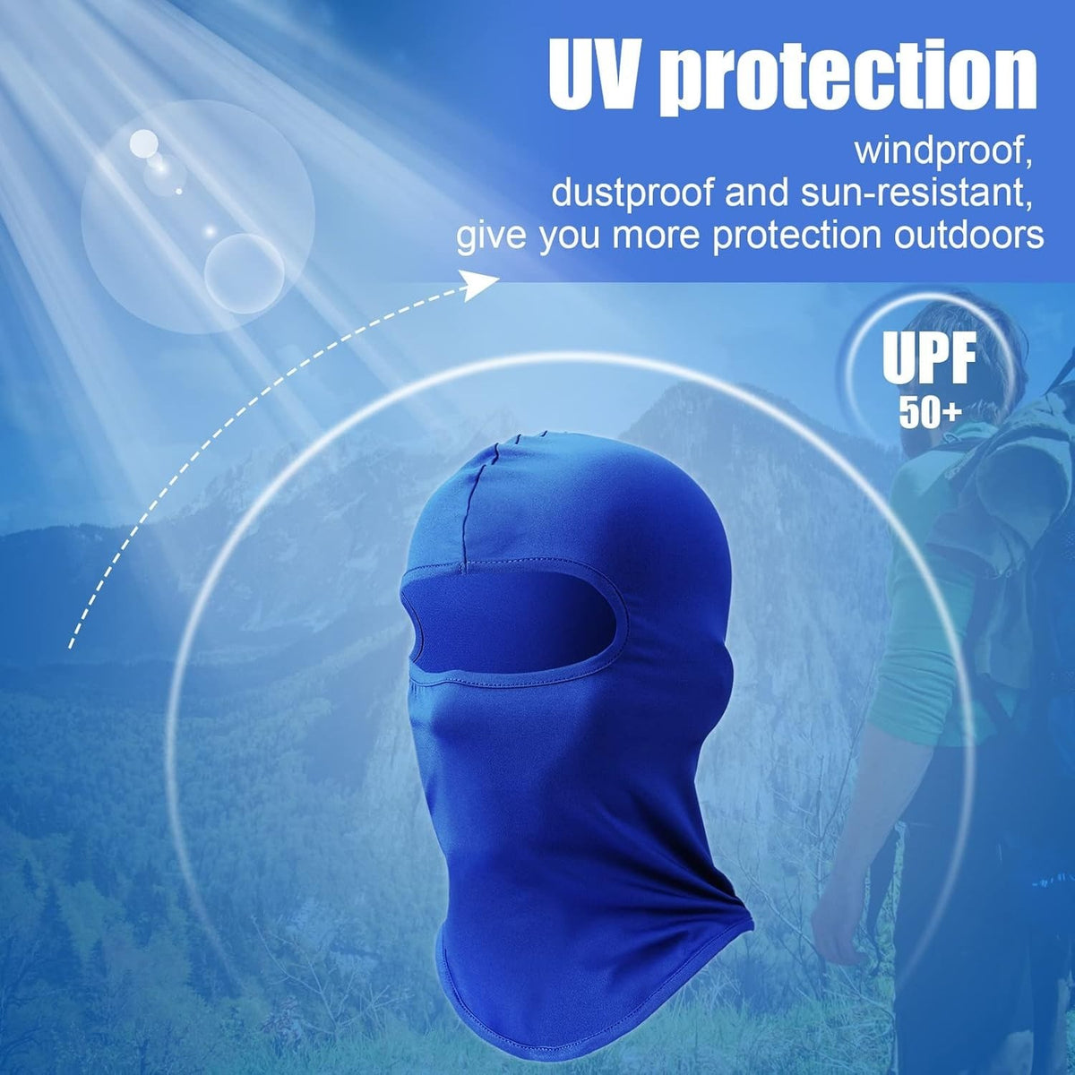 Unisex Breathable Ski Face Mask with UV Protection - Multiple Colors