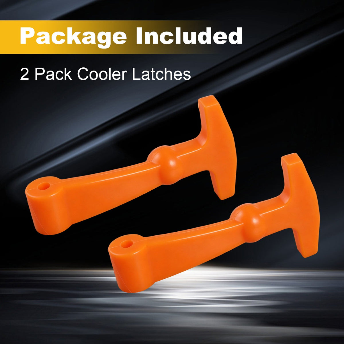 Set of 2 Orange Silicone Cooler Latches Compatible with Yeti RTIC & More
