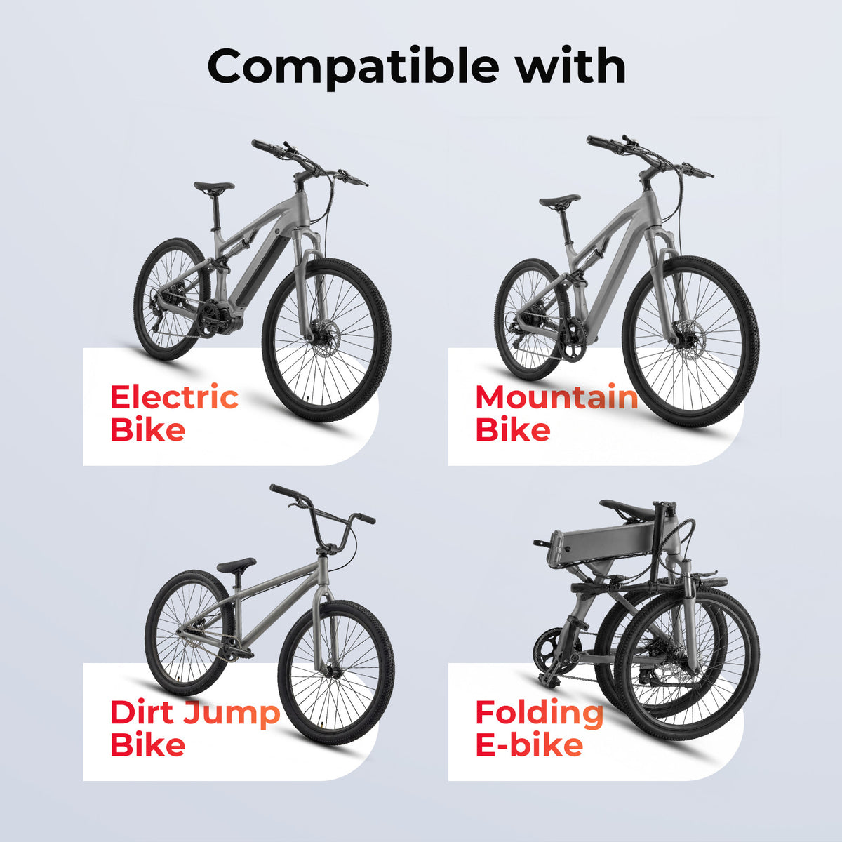 24x1.95 Inch Mountain Bike Tire Tube Set with Levers – Off-Road & All-Terrain