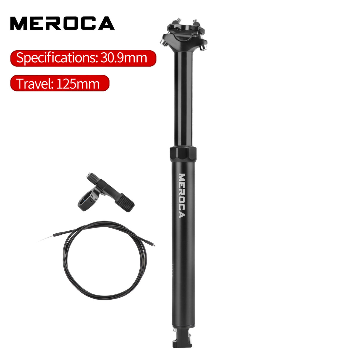 Mountain Bike Dropper Seat Post 27.2/30.9/31.6mm Travel 125mm Hydraulic Lock
