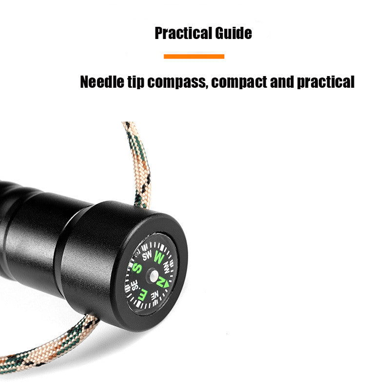 Adjustable Aluminum Trekking Pole with Multi-Tool & Safety Features