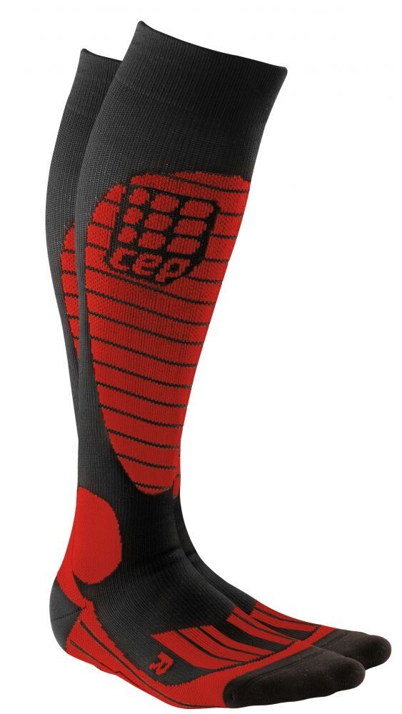 Men's Winter Ski Compression Knee Socks - Black or Green, Size III