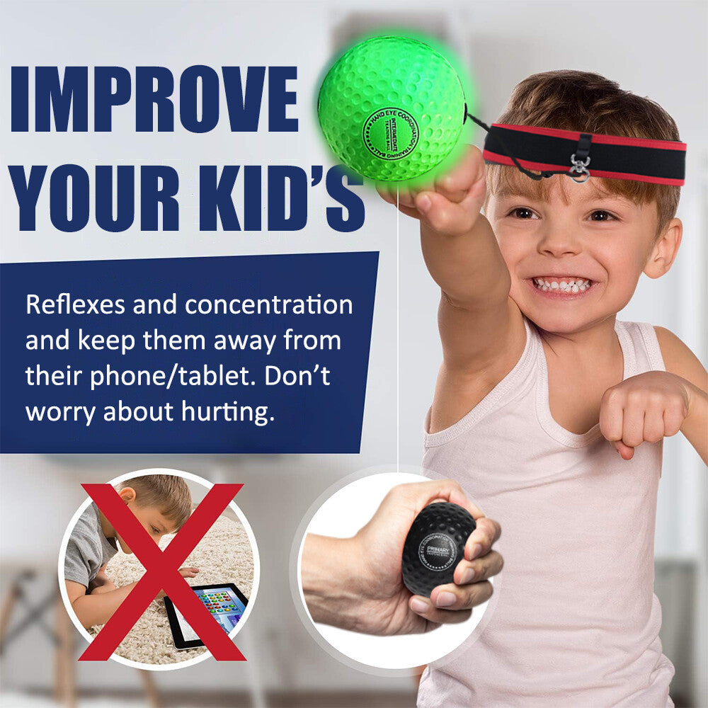 4-Level Reaction Boxing Reflex Ball with Adjustable Headbands for Speed and Coordination Training