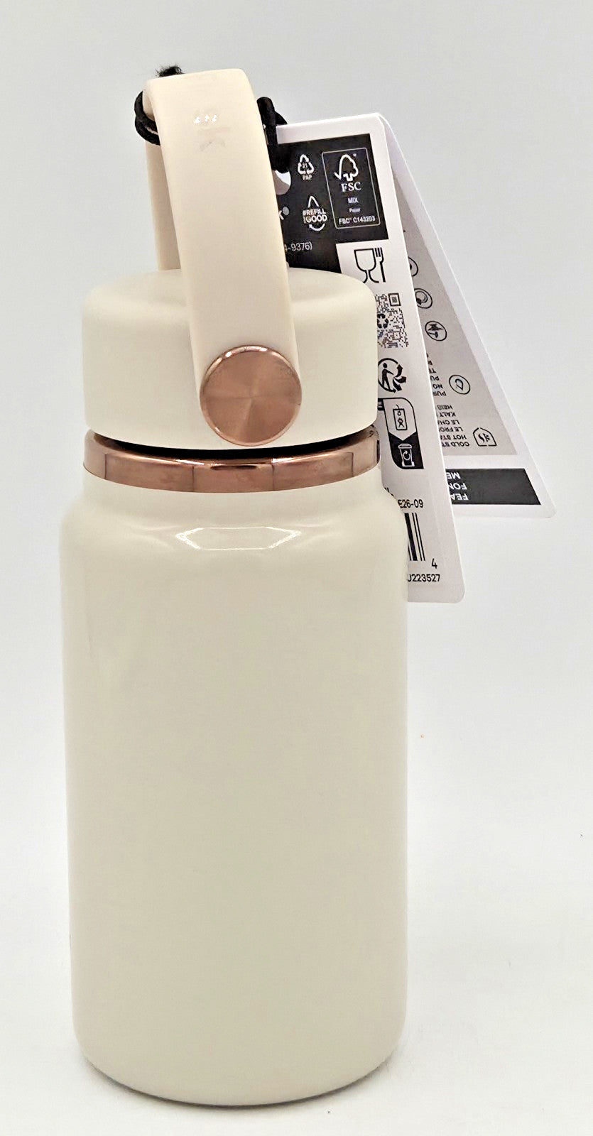 6.7 oz Linen Rose Gold Micro Hydro Flask - Durable Stainless Steel Bottle