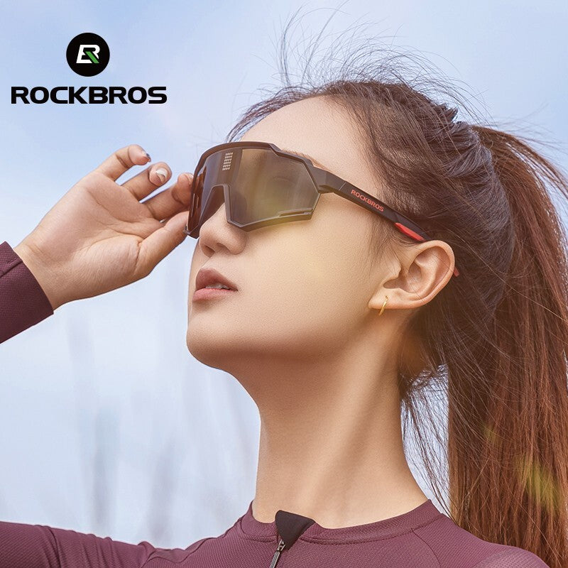 Photochromic Cycling Glasses with Electronic Color Changing Lenses - Lightweight TR Frame
