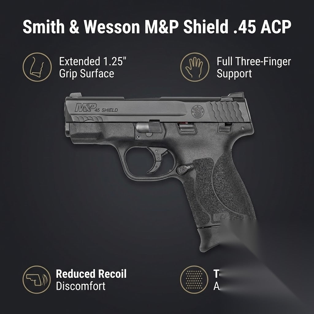 2 Pack Pistol Grip Extension for M&P Shield M2.0 .45 ACP Magazine Base Plate