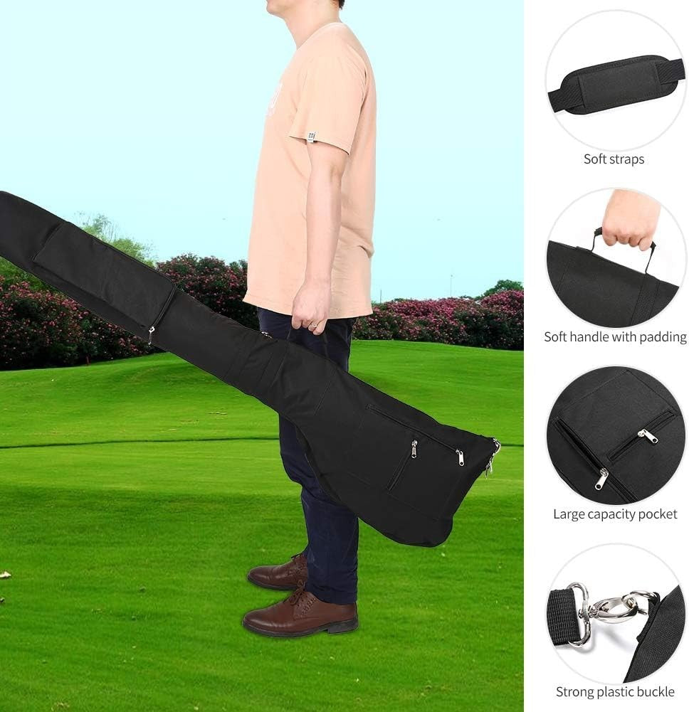 Lightweight Portable Golf Bag for 6-8 Clubs & Accessories - Travel Friendly