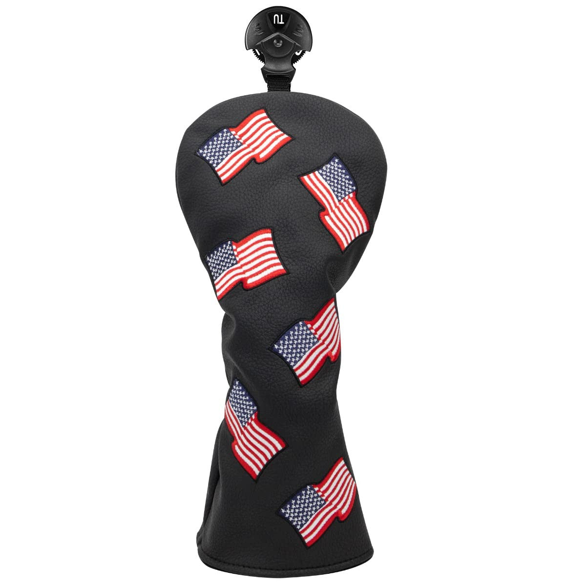 Golf Head Cover Set - USA Patriotism Hybrid Club Protectors, Synthetic Leather