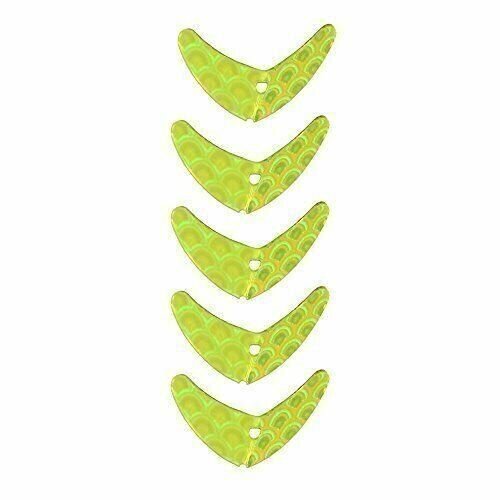Fishing Blade Lures 1.1 Inch Chartreuse Scale 5 Pack - Walleye & Tournament Baits