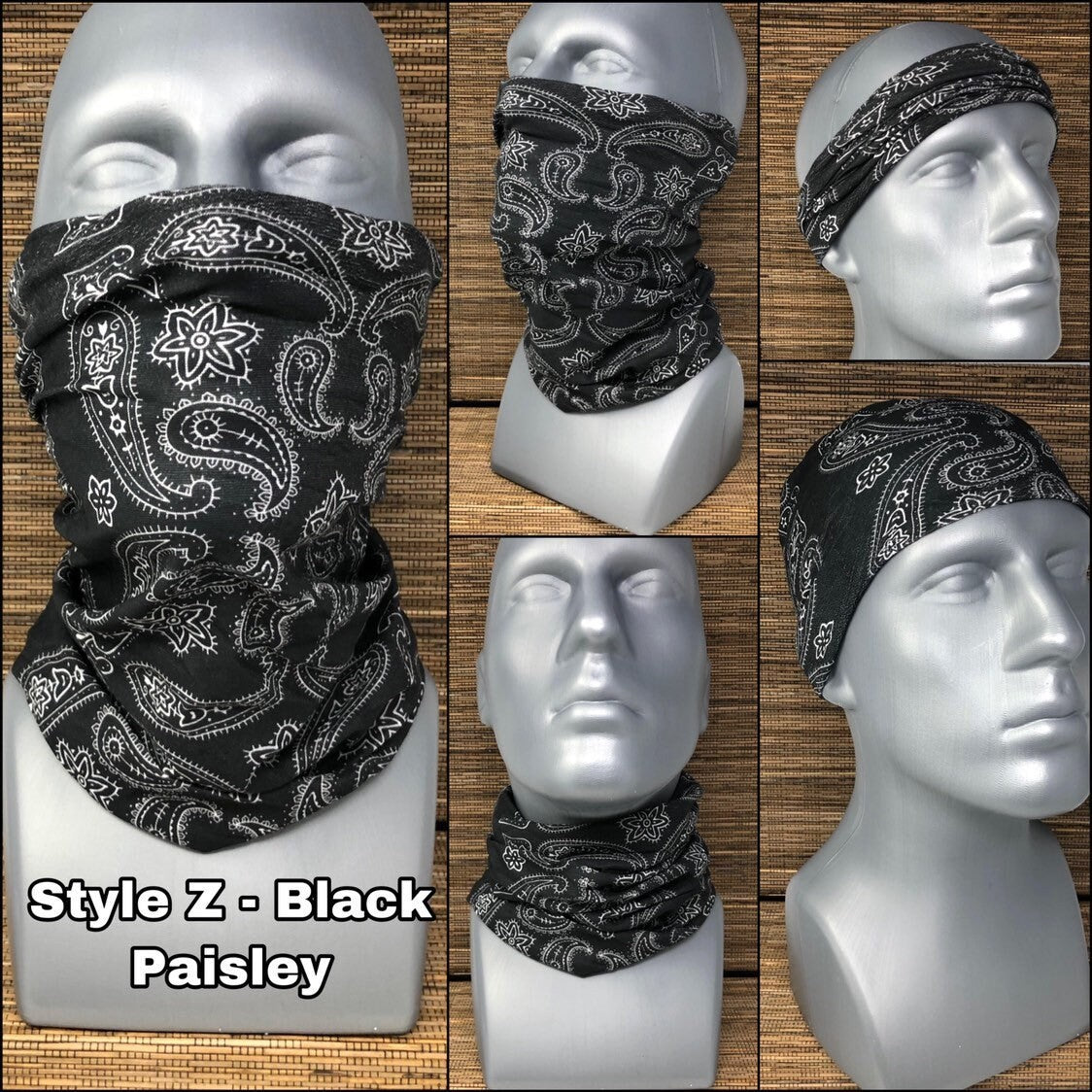 Unisex Multi-Functional Face Mask Gaiter Balaclava Neck Cover for Motorcycle & Outdoors