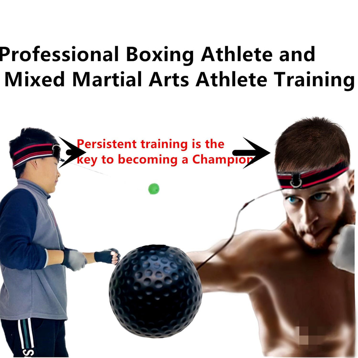 Reflex Boxing Headband Set with Reaction Balls for MMA Kickboxing Training