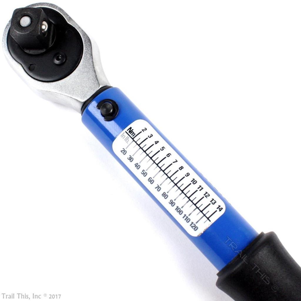 Bicycle Torque Wrench 3/8-Inch Drive Click Type 2-14Nm for Bike Maintenance