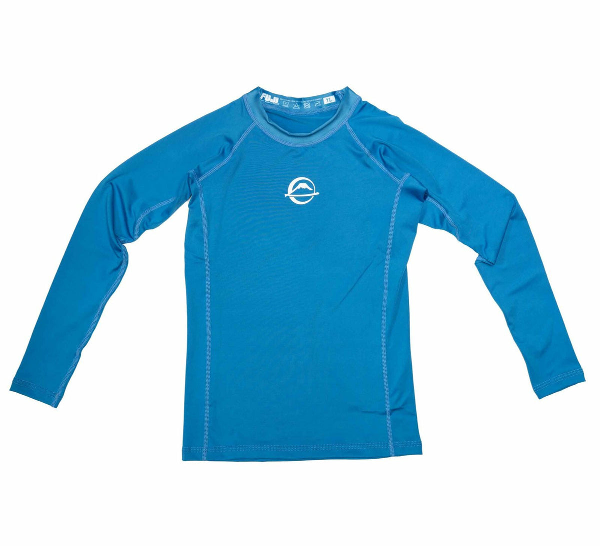 Kids Long Sleeve Rashguard for Jiu Jitsu & Sports - Blue, Youth Sizes