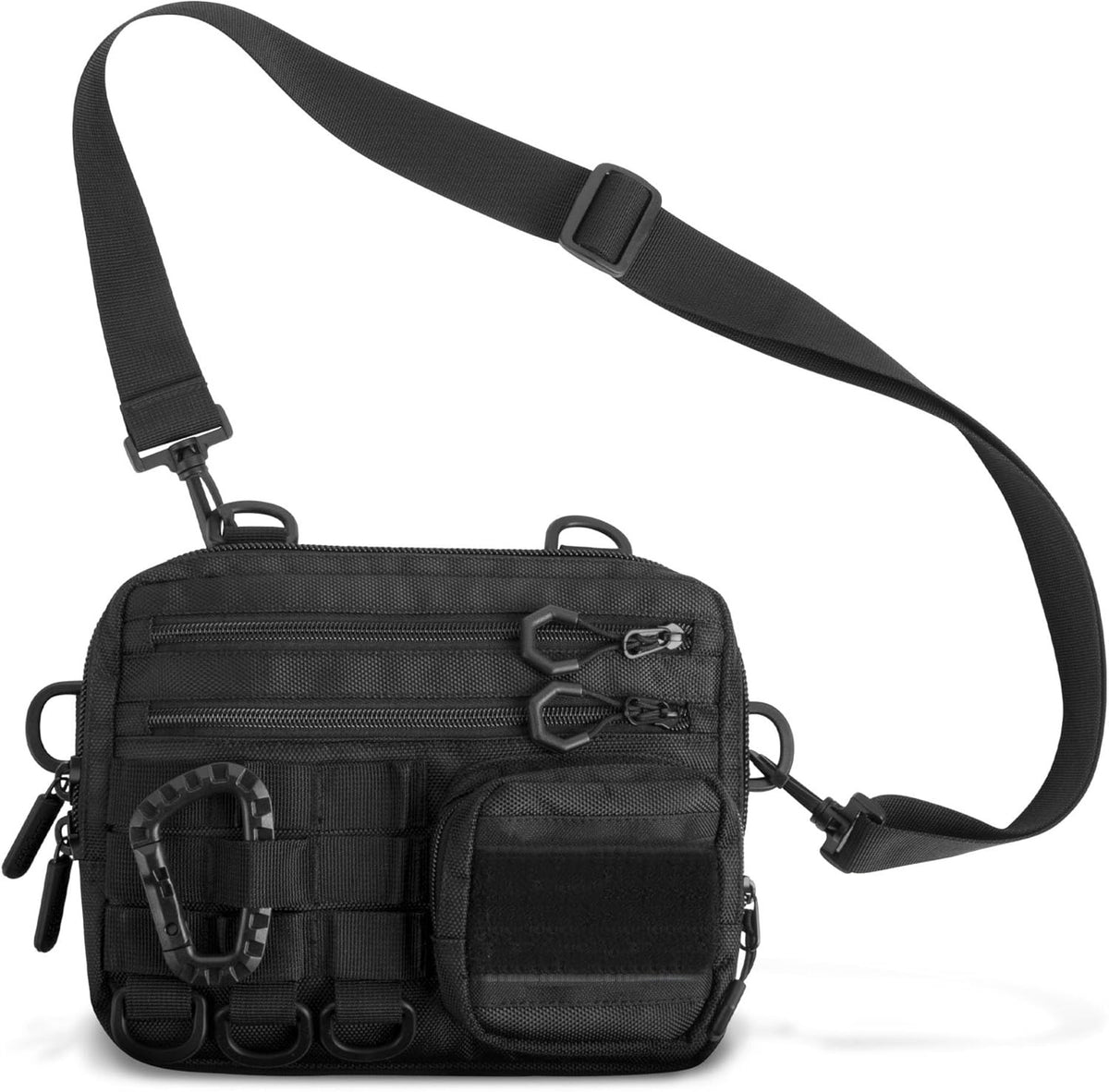 Small Tactical Messenger Bag for Men Unisex EDC Crossbody Bag with Multiple Pockets
