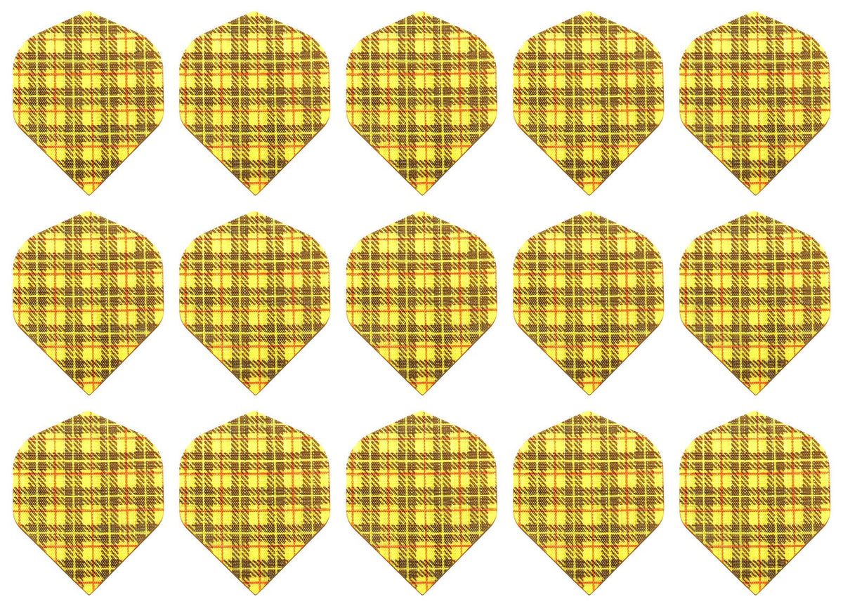 5 Sets Rip Stop Dart Flights - Nylon Standard Flights, Tartan Pattern