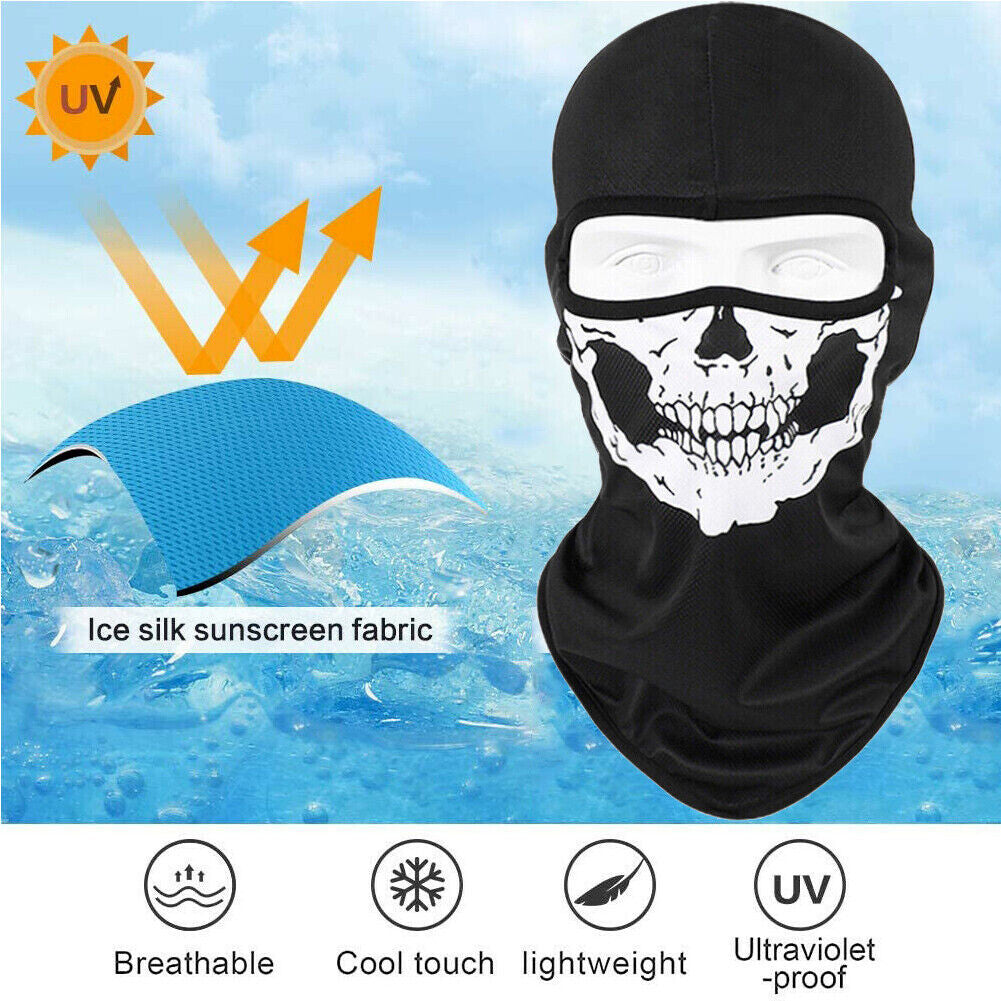 Full Face Mask Balaclava Ghost Skull Windproof Cycling & Tactical Hood