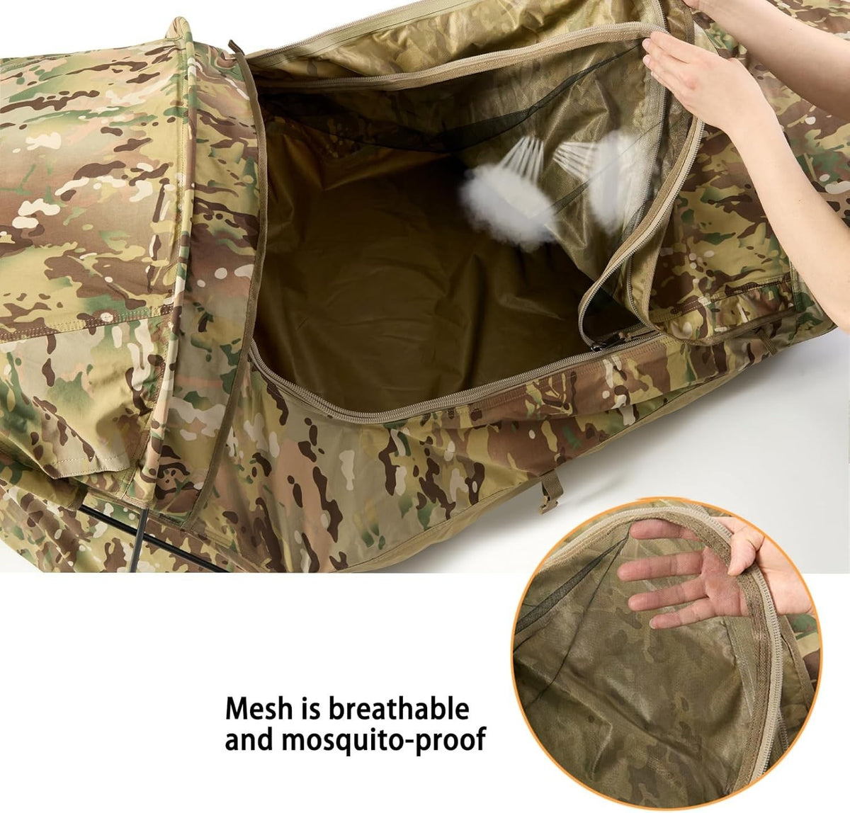 Waterproof Tactical Bivy Tent with TPU Stargazing Window - Compact & Lightweight for Camping