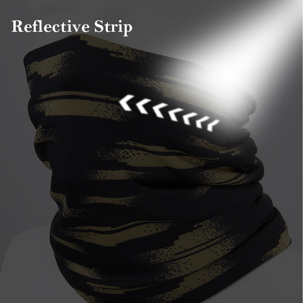 Winter Fleece Neck Gaiter - Reflective Ski Face Mask for Cold Weather