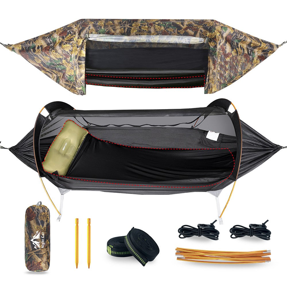 2-in-1 Camping Hammock Tent with Rain Fly and Mosquito Net - Portable & Durable