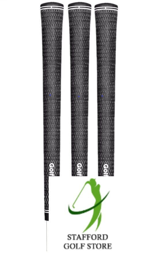Golf Pride Tour Velvet BCT Cord Golf Club Grips Bundle Set Black - Standard & Ribbed