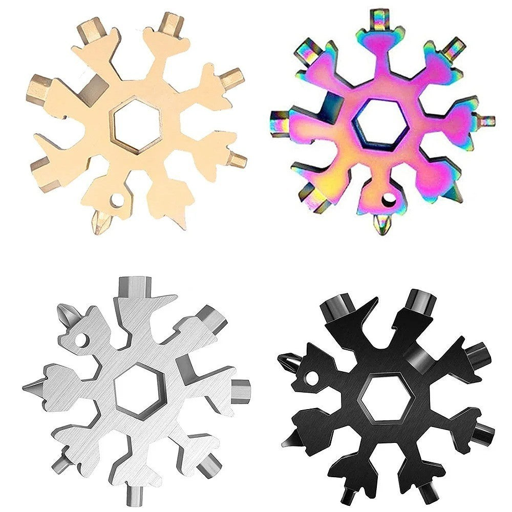 18-in-1 Stainless Steel Snowflake Multi-Tool Portable Camping & Outdoor Gear
