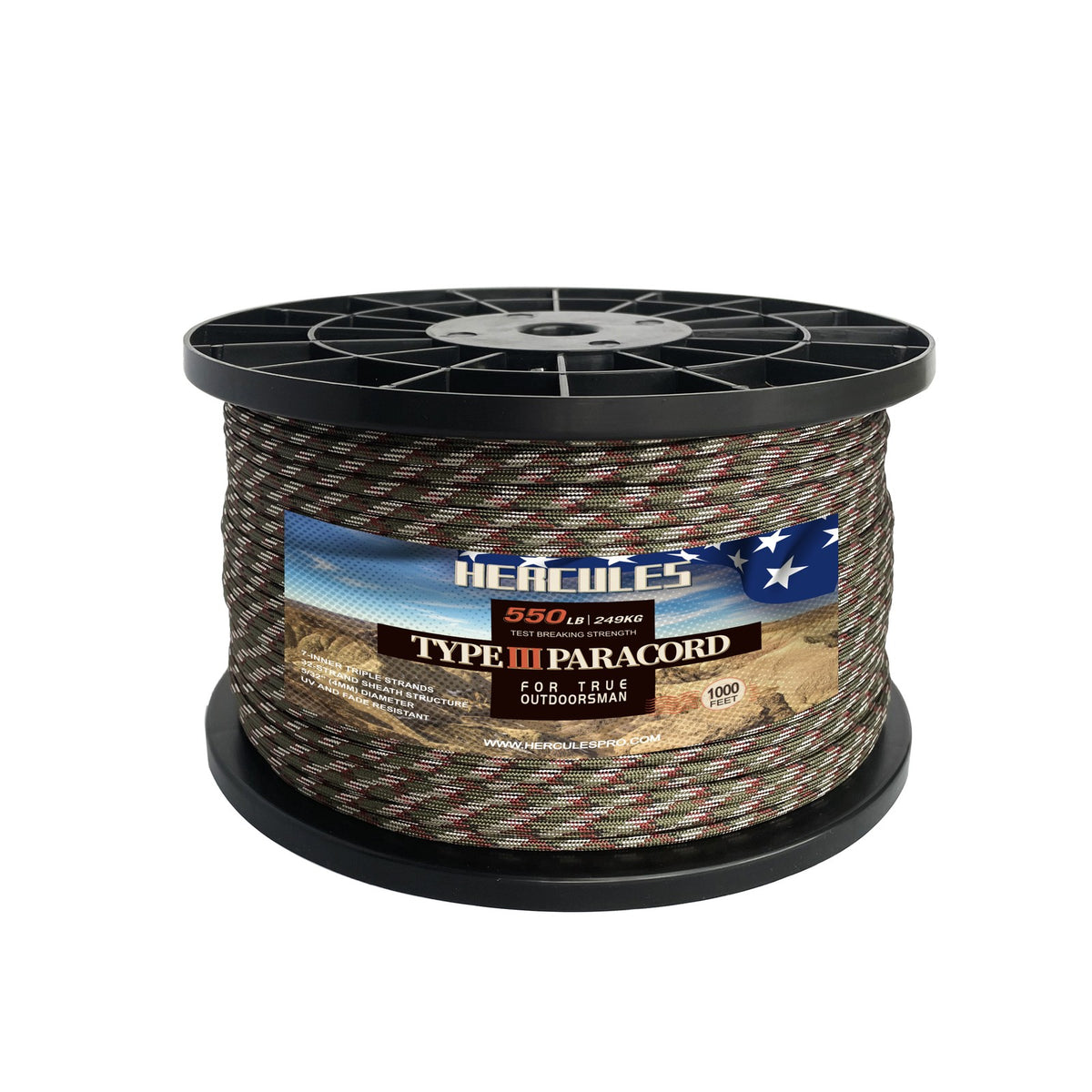 Heavy Duty Paracord 550 Rope for Camping Hiking Survival Tying & Crafting