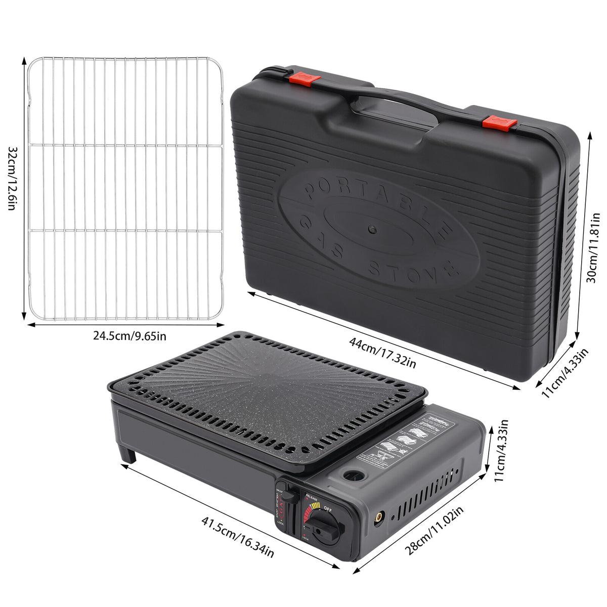 Portable Camping Gas Grill Stove for Outdoor Barbecue and Roasting