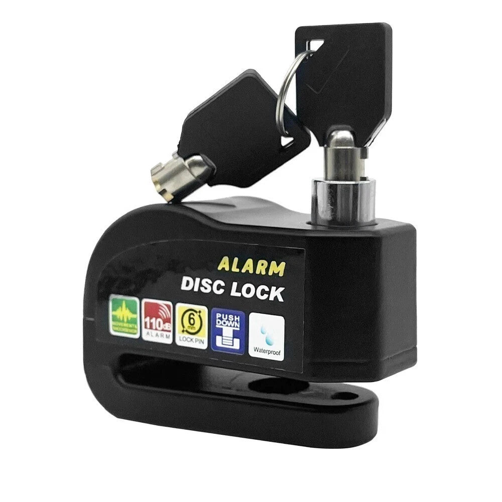 Motorcycle Disc Brake Lock with Alarm Waterproof Anti-Theft Security Lock