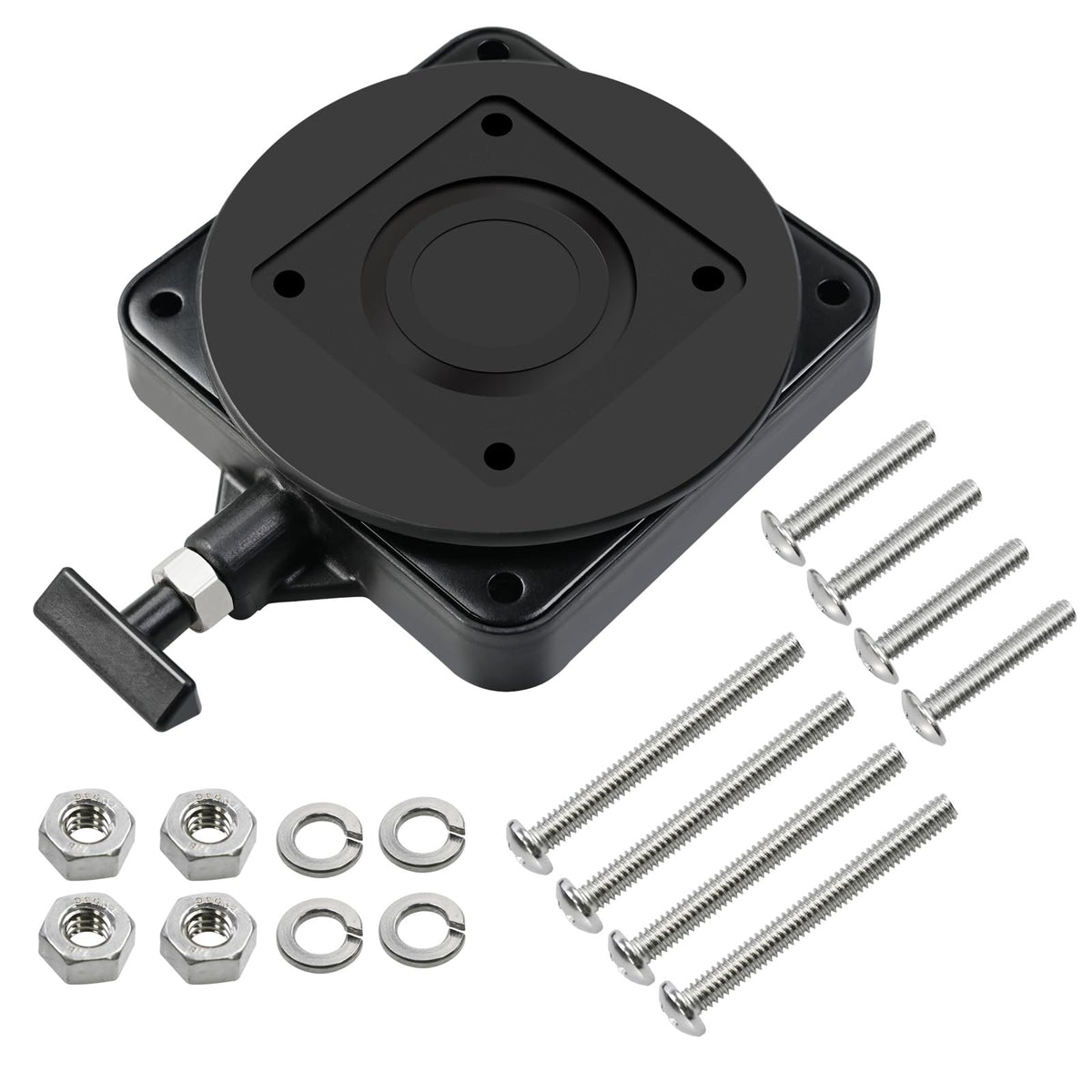 Low-Profile Swivel Base for Cannon Downrigger - Marine Boat Accessory