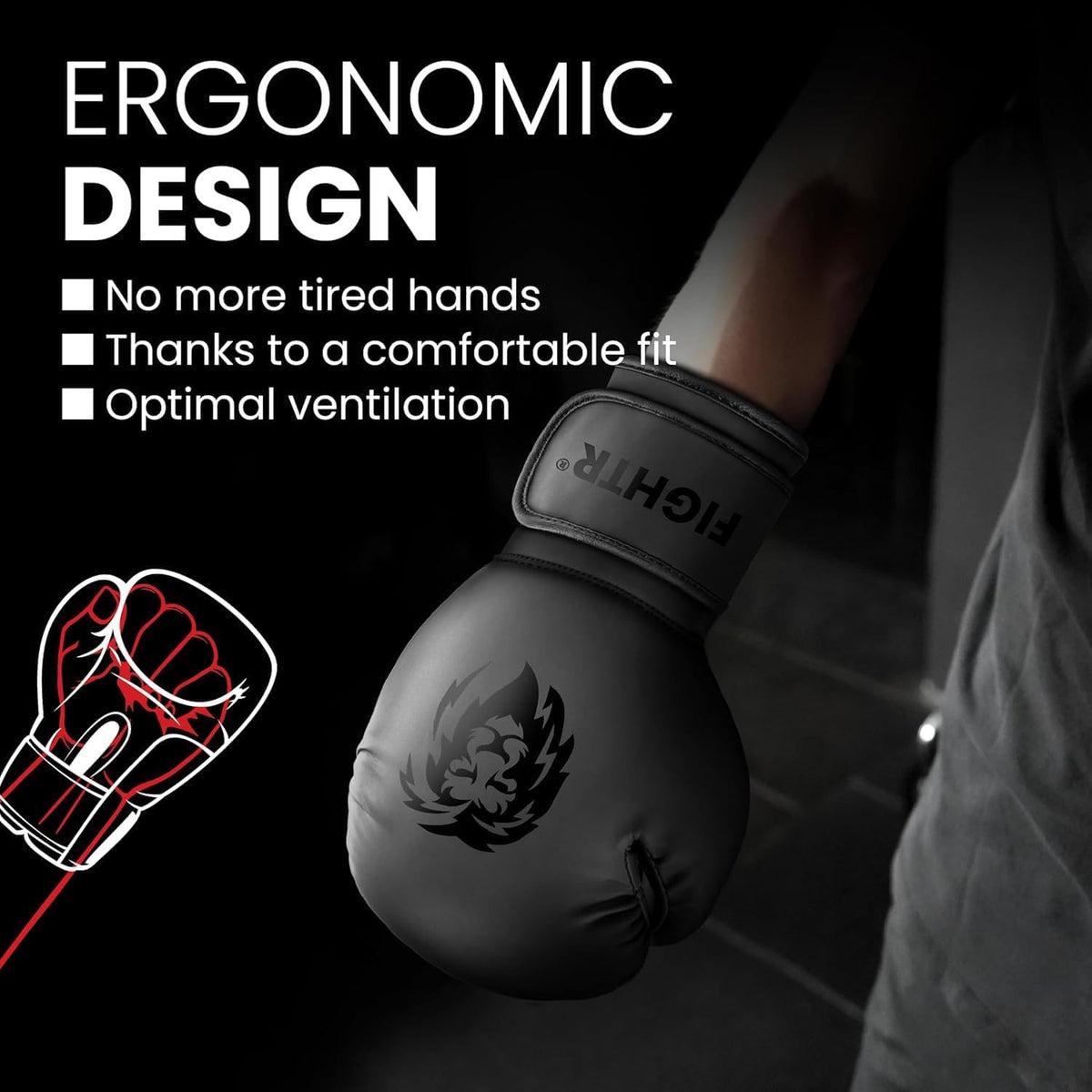 Boxing Gloves for Training and Sparring - Pro Support & Ventilation