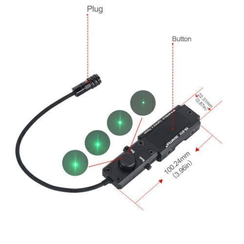 IR & Green Laser Dot Sight Scope for Hunting with Mount - TAN
