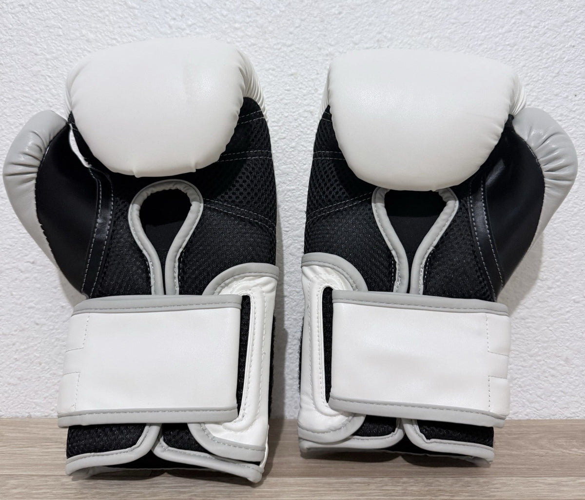 Adult Boxing Gloves Pair 12oz Unisex Training Gear Black White