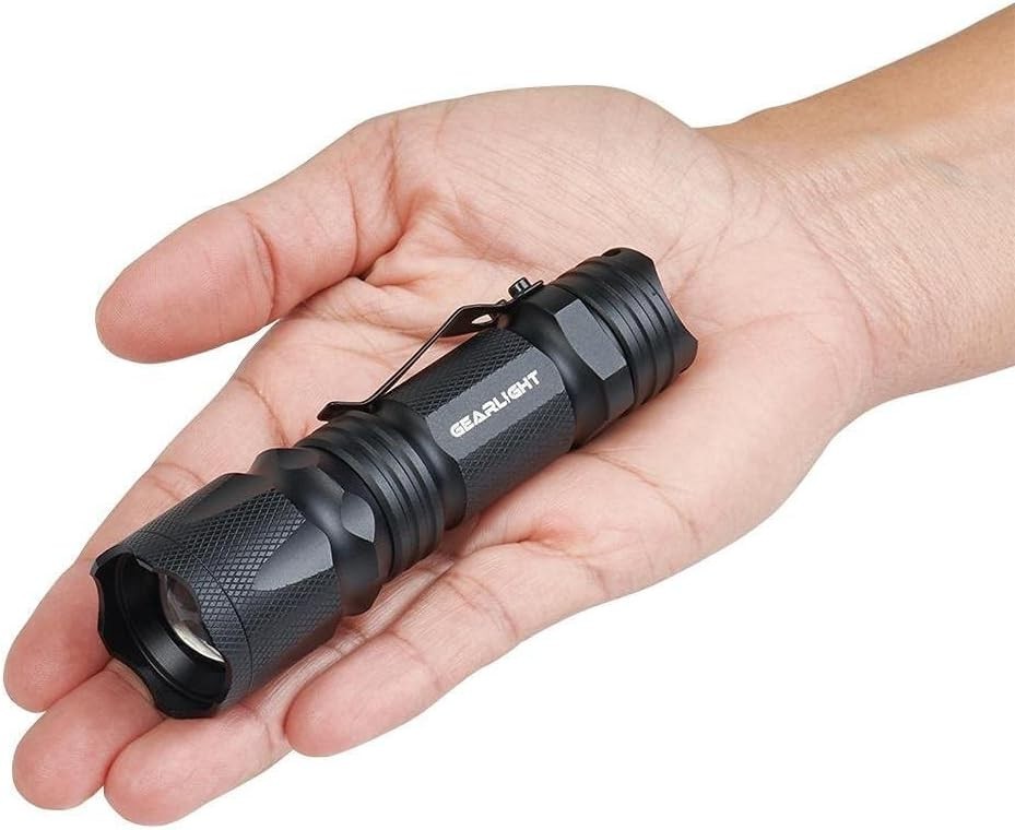 Mini LED Flashlight 2-Pack - Compact Tactical & Pocket Clip Survival Light