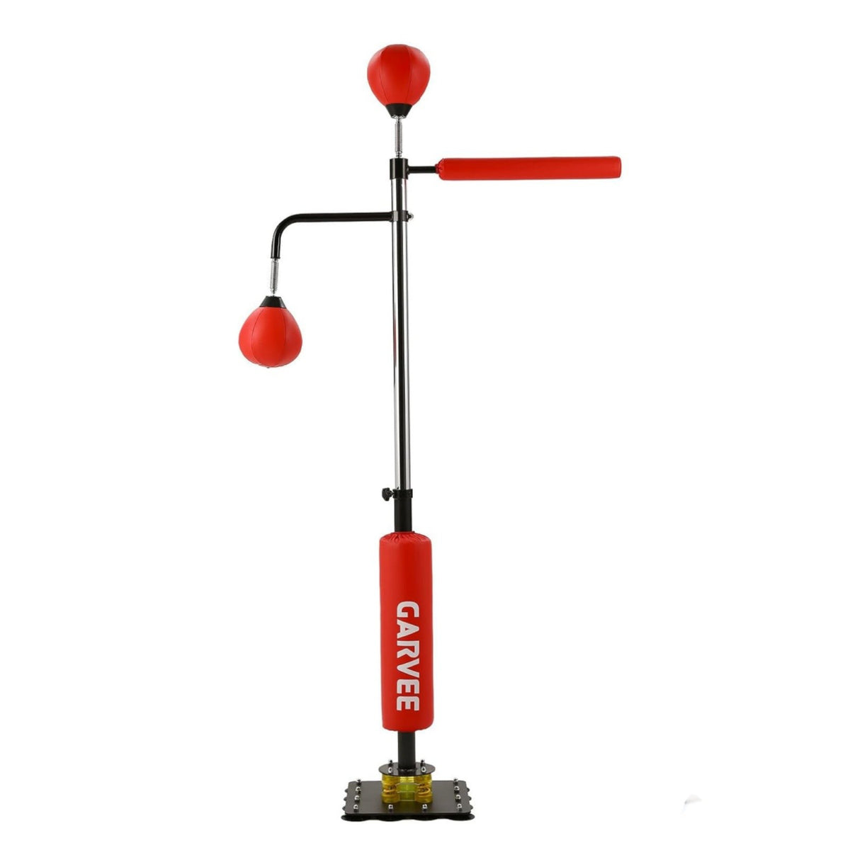 Adjustable Freestanding Punching Bag with Speed Ball & Reflex Bar - Red