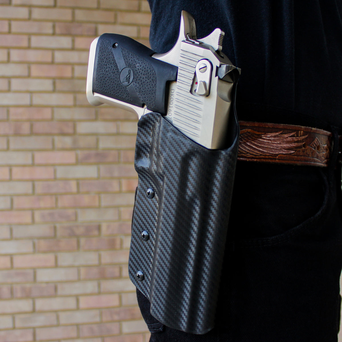 Desert Eagle .50AE Holster - Heavy Duty Kydex Gun Carry Case for Competitive Shooting