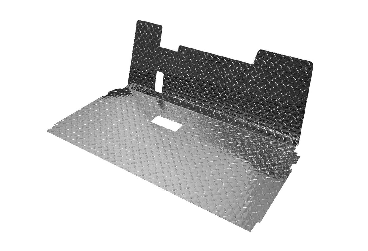 Polished Aluminum Diamond Plate Floor Mat for EZGO TXT Golf Cart 1996-2013