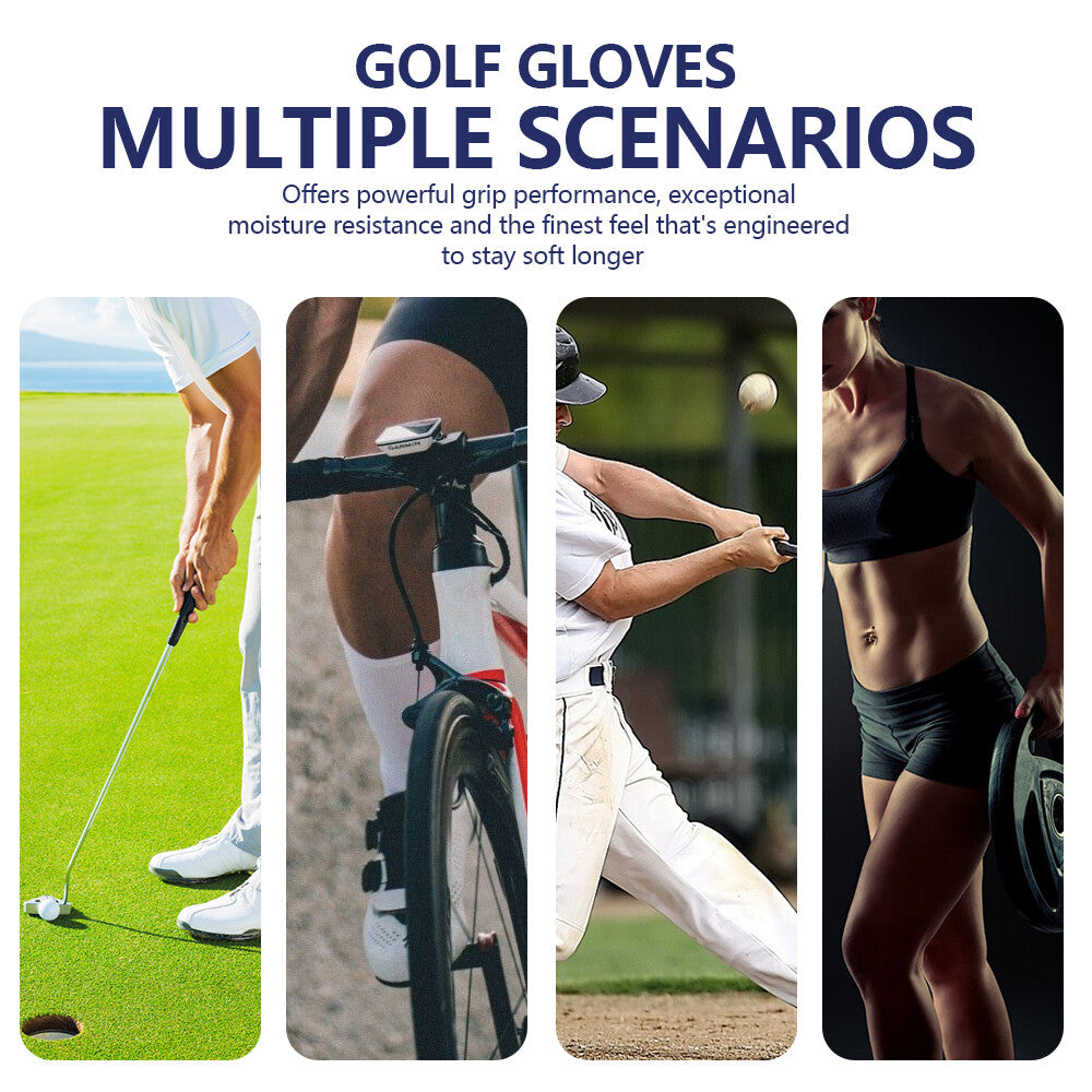 Men's All Weather Golf Gloves Pack of 1/3/5 - Breathable, Non-Slip Grip