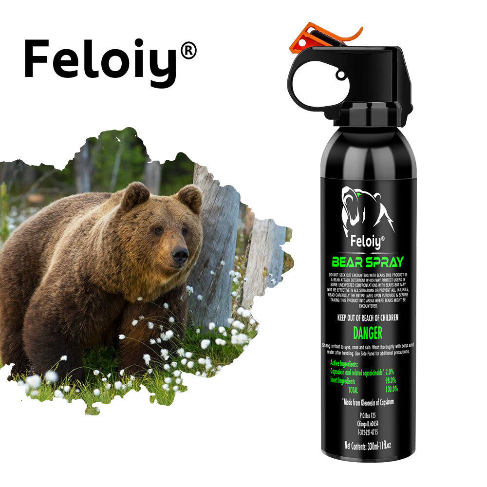 30 Ft Bear Deterrent Spray 11oz with Glow Safety Wedge for Camping & Hiking