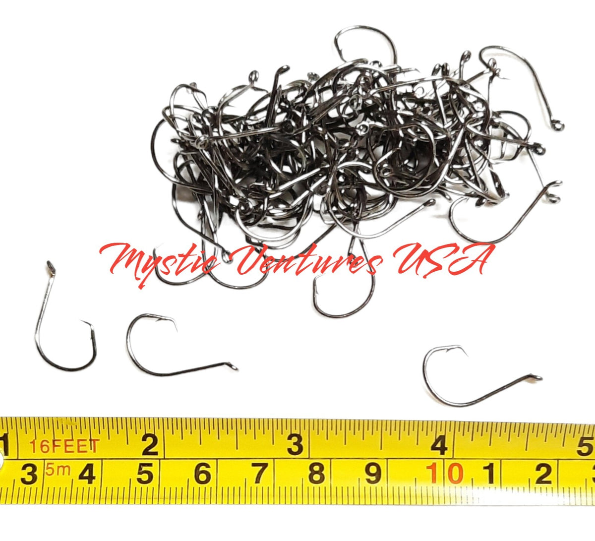 Size 4 Black Nickel Circle Fishing Hooks 2X Strong Octopus Off-Set Beak